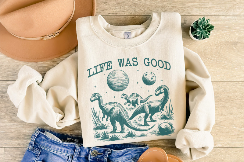 life-was-good-dinosaur-extinct-funny-animal-quotes-vintage-sayings