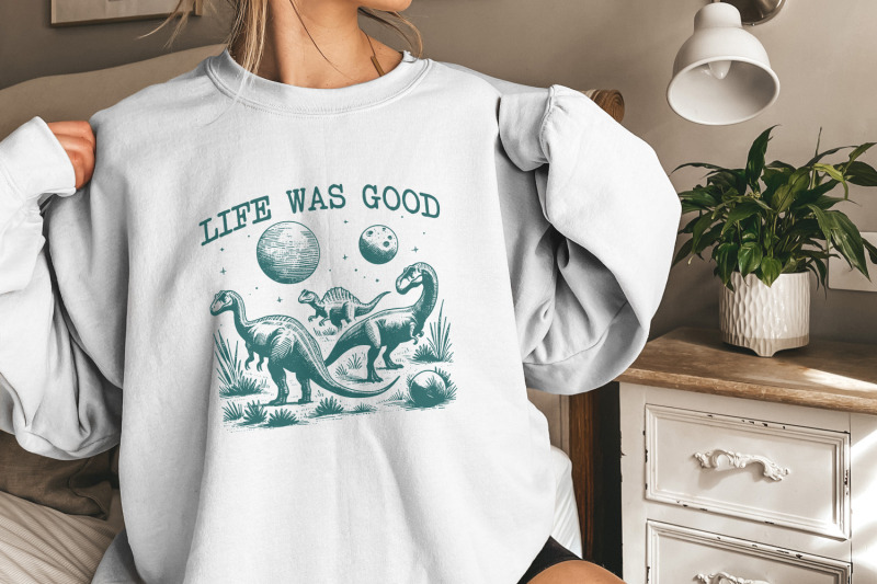 life-was-good-dinosaur-extinct-funny-animal-quotes-vintage-sayings