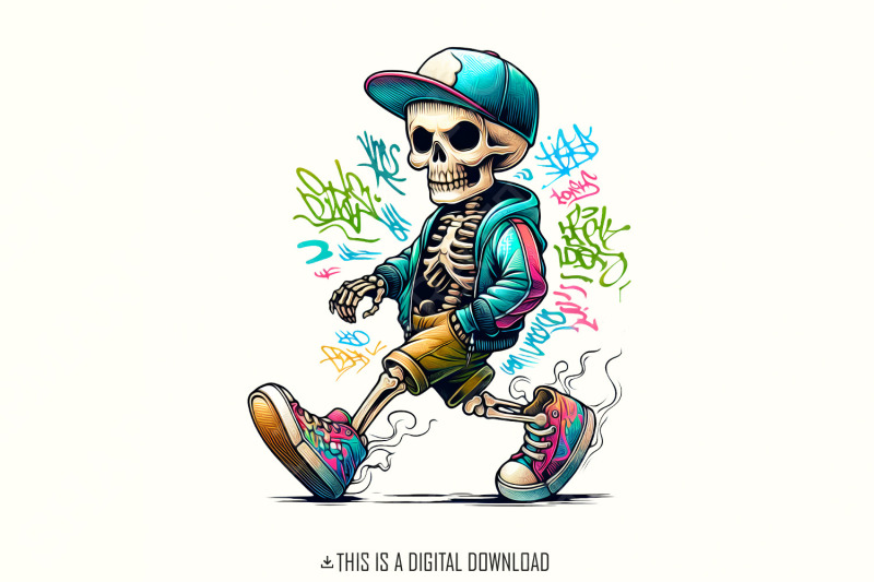 gangster-skeleton-png-digital-download-streetwear-skull-art-hip-hop