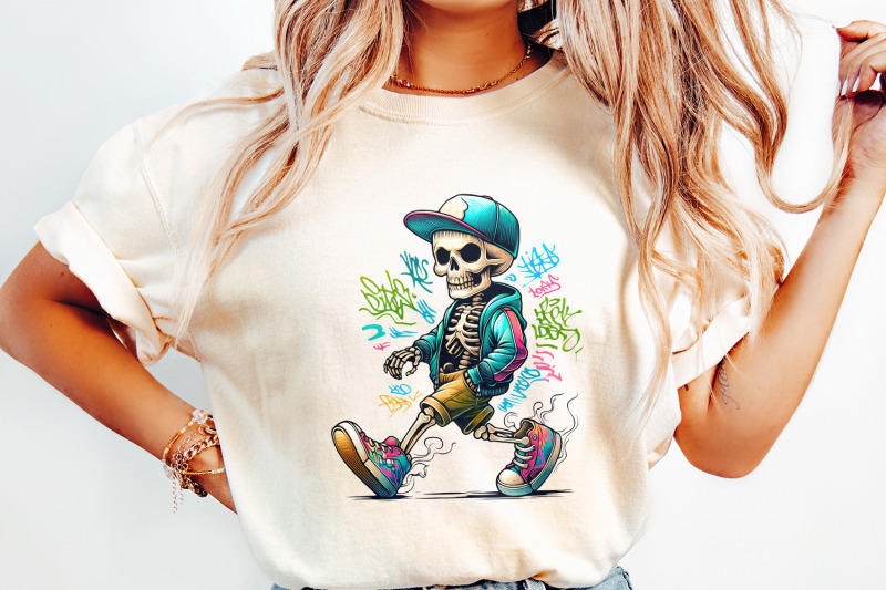 gangster-skeleton-png-digital-download-streetwear-skull-art-hip-hop