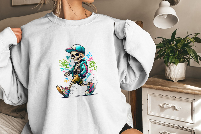 gangster-skeleton-png-digital-download-streetwear-skull-art-hip-hop