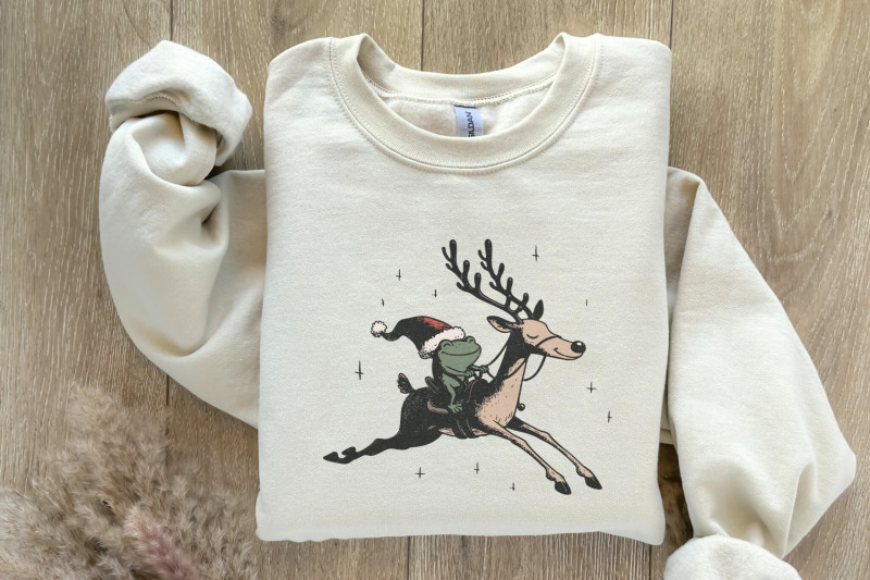 funny-christmas-frog-png-retro-frog-sublimation-feral-girl-digital-d