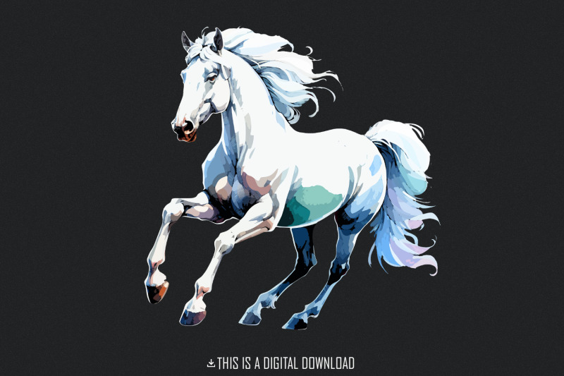 white-horse-clipart-png-digital-download-horse-clipart-watercolor-pa