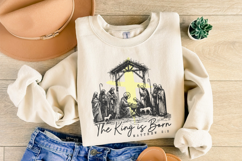 the-king-is-born-png-retro-religious-christmas-png-jesus-is-the-reas