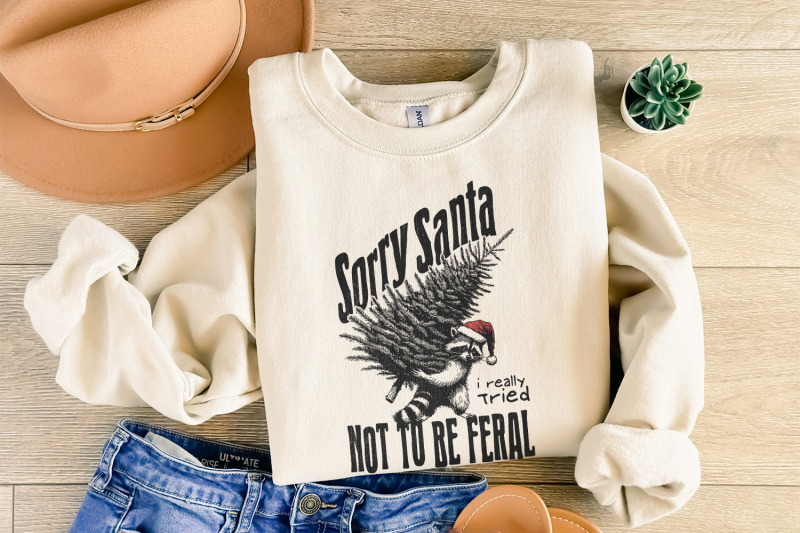 sorry-santa-feral-raccoon-png-retro-christmas-raccoon-design-funny