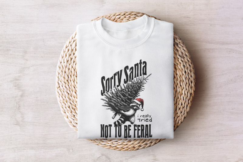 sorry-santa-feral-raccoon-png-retro-christmas-raccoon-design-funny