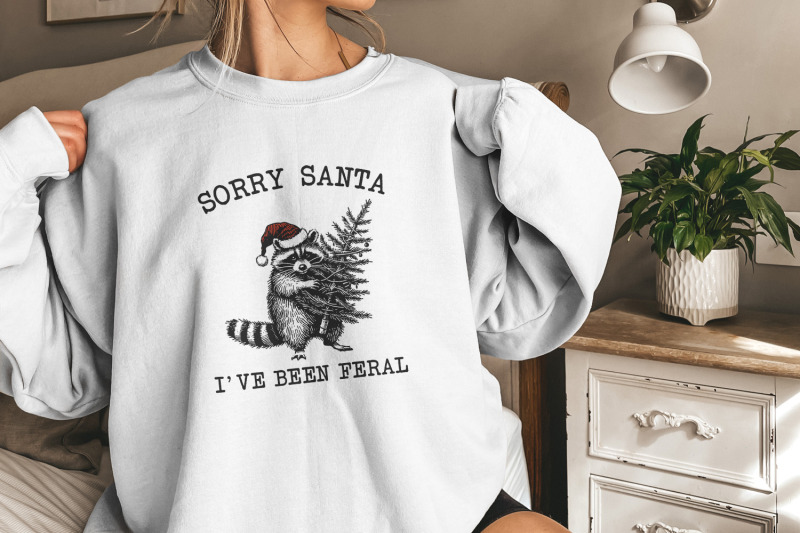 sorry-santa-i-039-ve-been-feral-png-retro-christmas-raccoon-design-funny