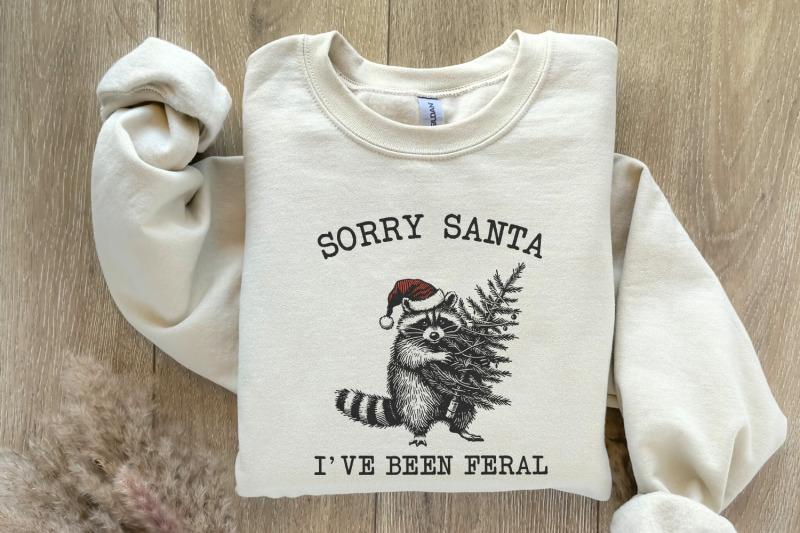 sorry-santa-i-039-ve-been-feral-png-retro-christmas-raccoon-design-funny
