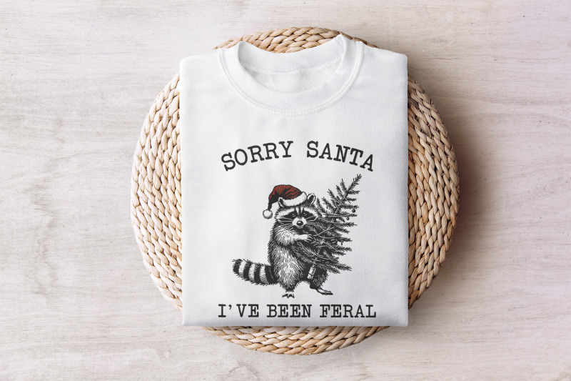 sorry-santa-i-039-ve-been-feral-png-retro-christmas-raccoon-design-funny