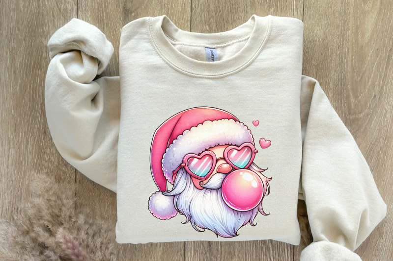 retro-santa-christmas-png-vintage-santa-digital-download-pink-christ