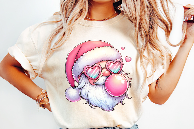 retro-santa-christmas-png-vintage-santa-digital-download-pink-christ