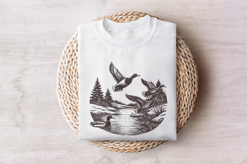 vintage-duck-png-mallard-duck-clipart-wild-duck-sublimation-flying