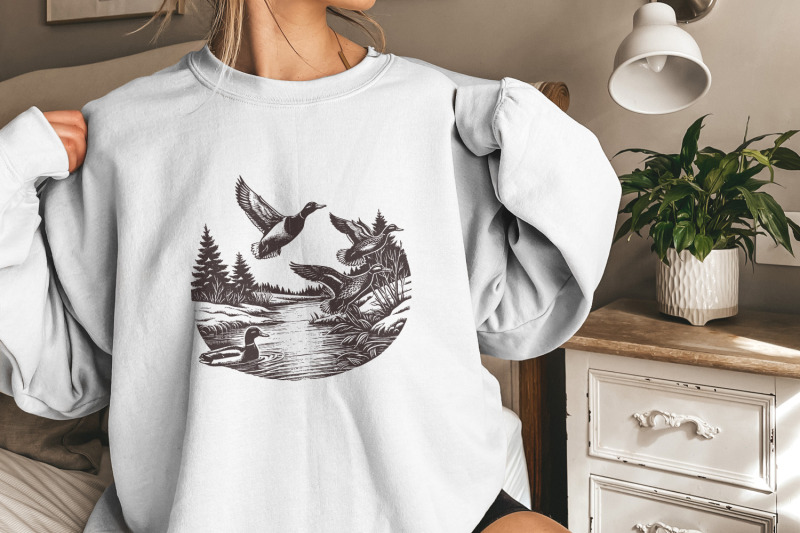 vintage-duck-png-mallard-duck-clipart-wild-duck-sublimation-flying