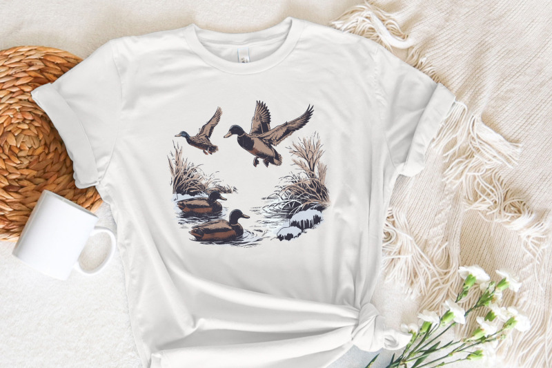 vintage-duck-png-mallard-duck-clipart-wild-duck-sublimation-flying