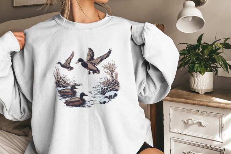 vintage-duck-png-mallard-duck-clipart-wild-duck-sublimation-flying
