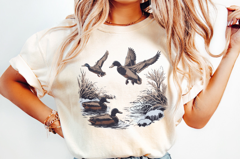 vintage-duck-png-mallard-duck-clipart-wild-duck-sublimation-flying