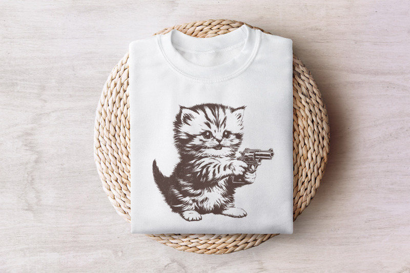 killer-kitten-png-file-for-print-western-style-cute-cat-with-gun-t-sh