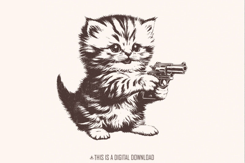 killer-kitten-png-file-for-print-western-style-cute-cat-with-gun-t-sh