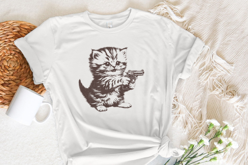 killer-kitten-png-file-for-print-western-style-cute-cat-with-gun-t-sh