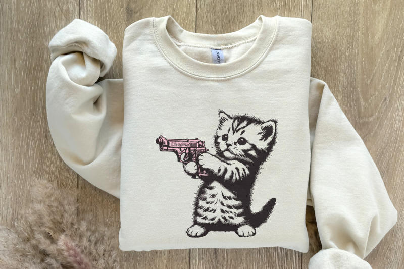 cute-gun-cat-png-trending-png-graphic-t-shirt-design-gun-cat-meme