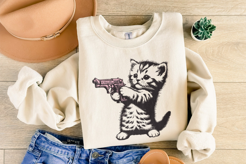 cute-gun-cat-png-trending-png-graphic-t-shirt-design-gun-cat-meme