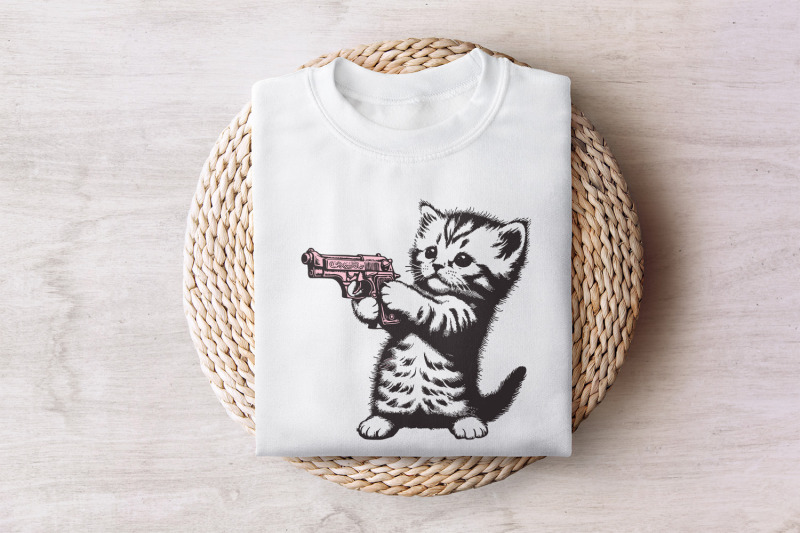 cute-gun-cat-png-trending-png-graphic-t-shirt-design-gun-cat-meme