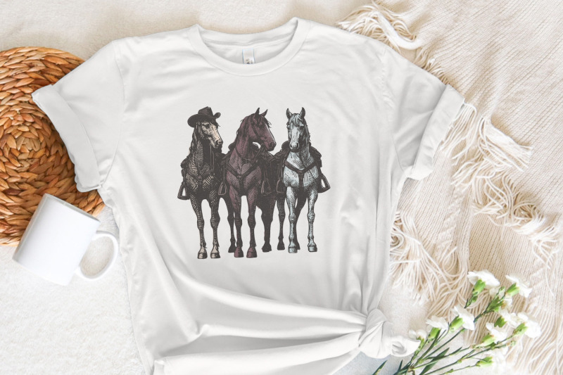 western-horse-png-western-sublimation-cowboy-christmas-horse-lover