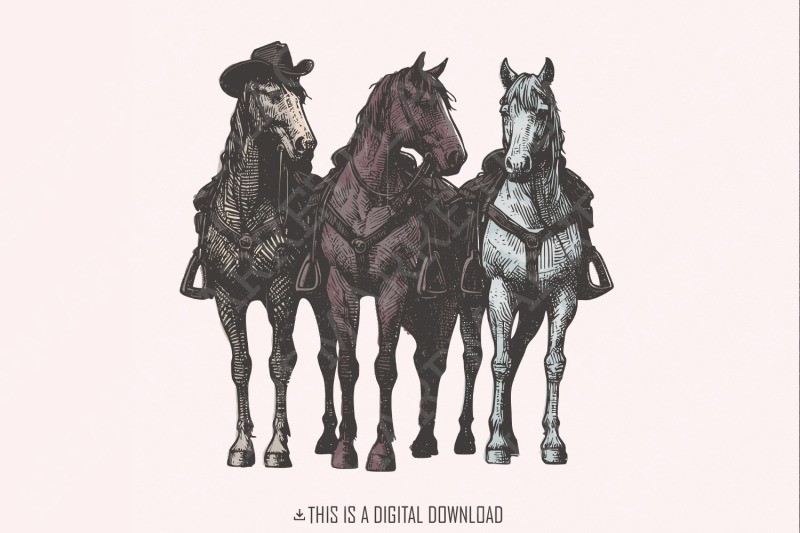 western-horse-png-western-sublimation-cowboy-christmas-horse-lover