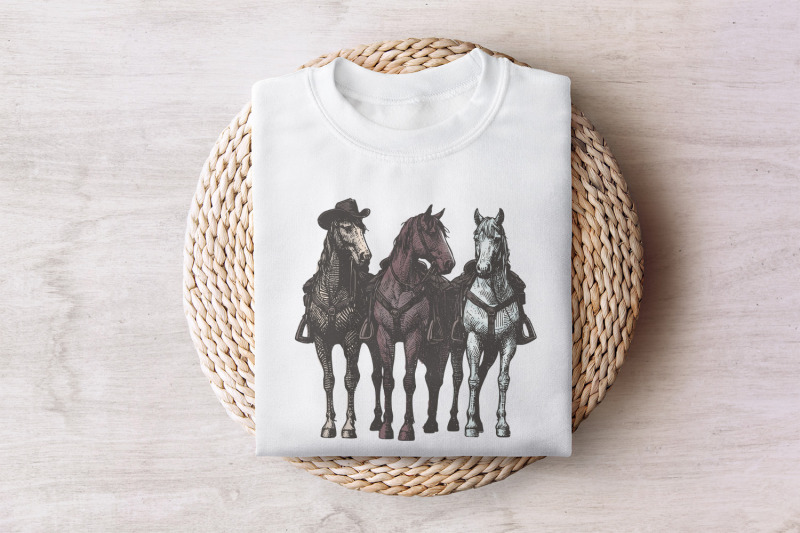 western-horse-png-western-sublimation-cowboy-christmas-horse-lover