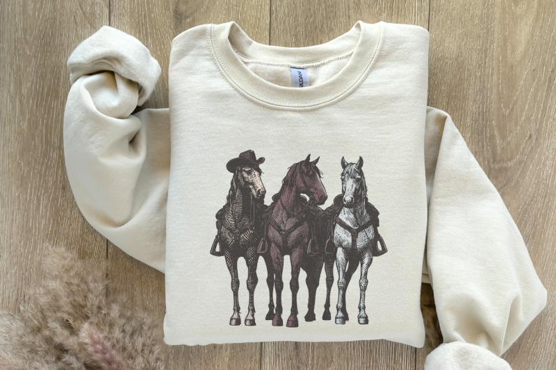 western-horse-png-western-sublimation-cowboy-christmas-horse-lover