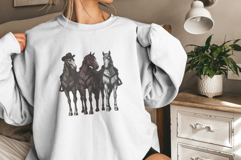 western-horse-png-western-sublimation-cowboy-christmas-horse-lover