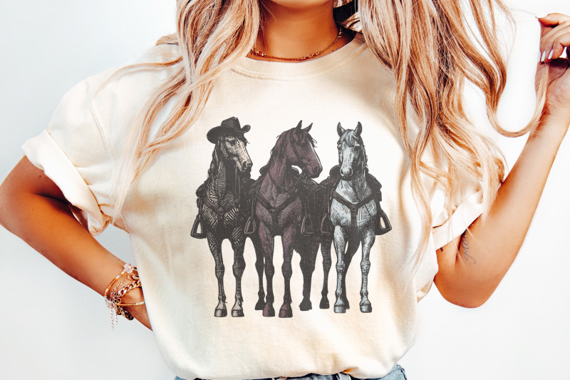 western-horse-png-western-sublimation-cowboy-christmas-horse-lover