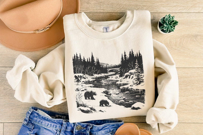 grizzly-bear-clipart-bear-png-wilderness-decor-bear-art-watercolor