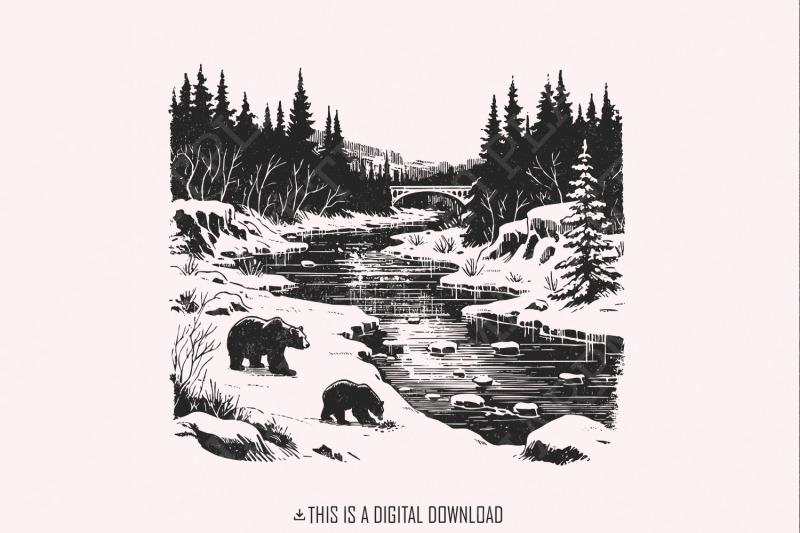 grizzly-bear-clipart-bear-png-wilderness-decor-bear-art-watercolor
