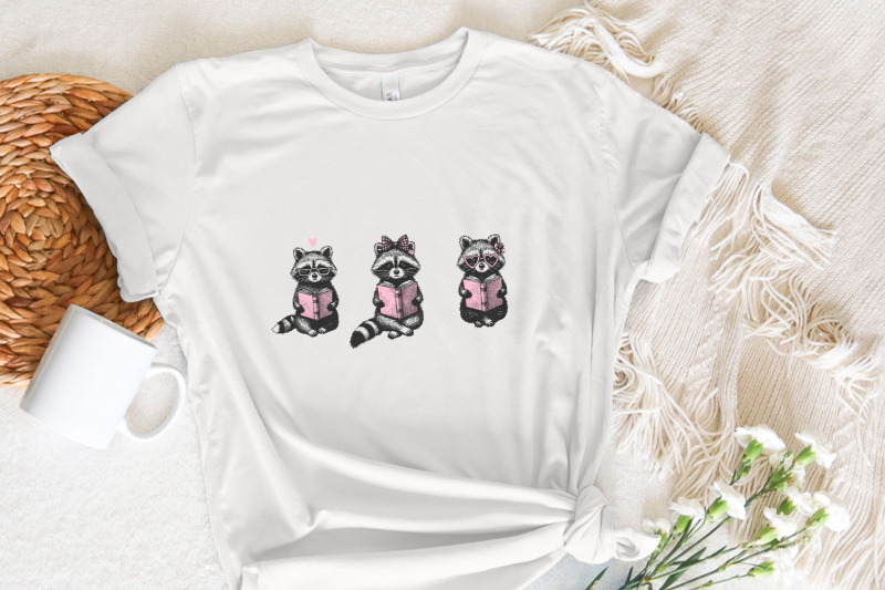 book-lover-png-reading-raccoon-png-funny-bookish-png-retro-reading