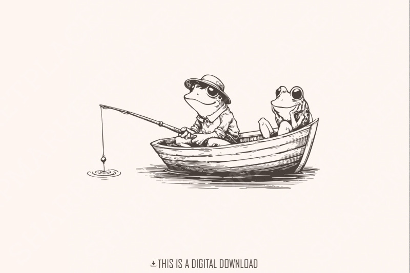 vintage-frog-clip-art-frog-sublimation-png-amphibian-design-digital