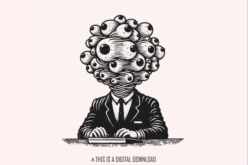 surreal-multiple-eyes-head-graphic-psychedelic-abstract-illustration