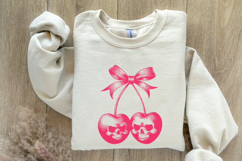 skull-cherries-png-trendy-retro-halloween-vintage-skull-fruit-digita