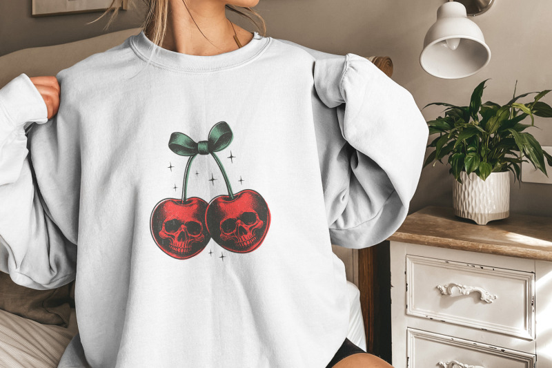 skull-cherries-png-trendy-retro-halloween-vintage-skull-fruit-digita