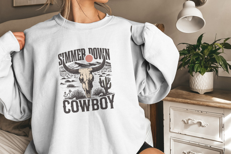 simmer-down-cowboy-png-retro-western-png-vintage-sublimation-design