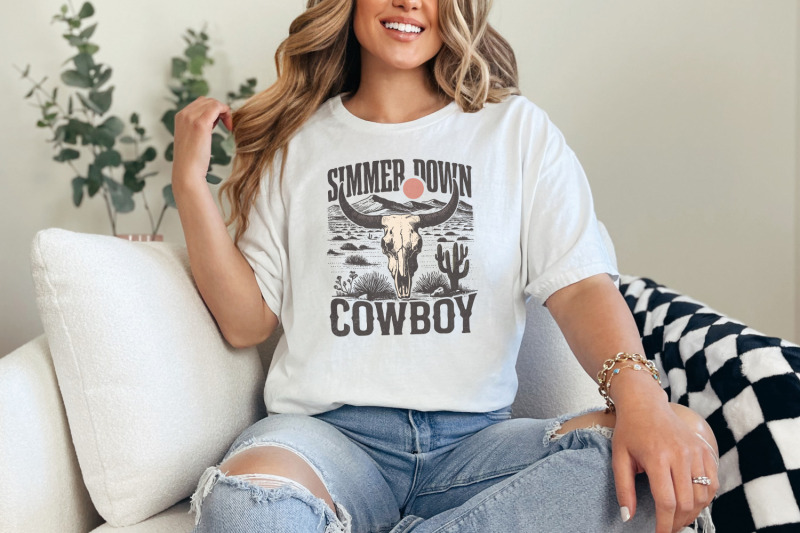 simmer-down-cowboy-png-retro-western-png-vintage-sublimation-design