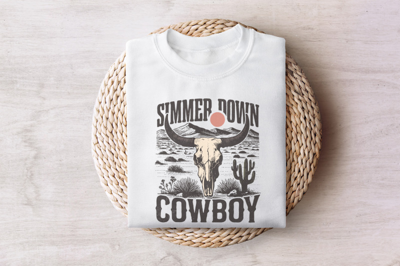 simmer-down-cowboy-png-retro-western-png-vintage-sublimation-design