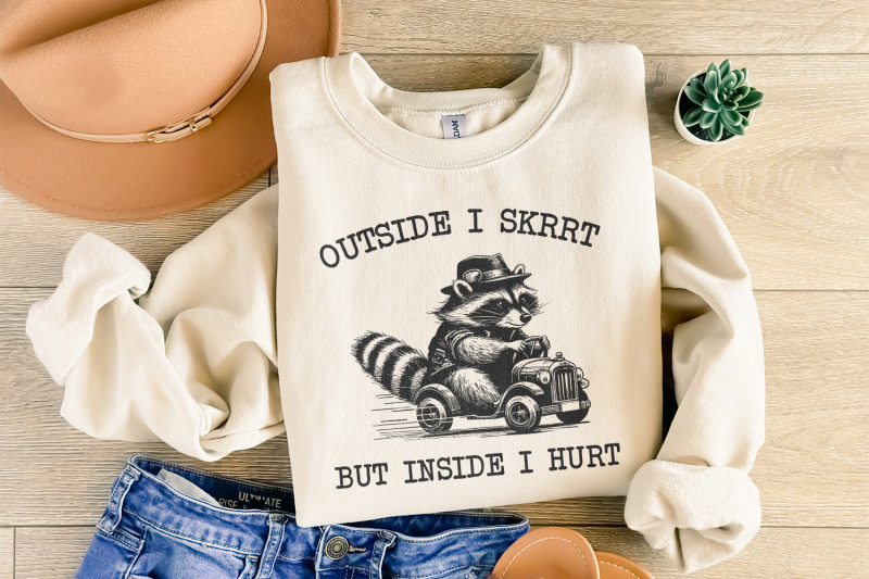 outside-i-skrrt-but-inside-i-hurt-png-png-funny-raccoon-shirt-design