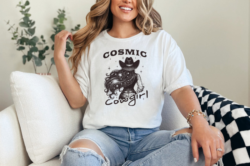 retro-cosmic-cowgirl-png-starry-night-cowgirl-western-png-vintage-b