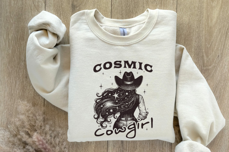 retro-cosmic-cowgirl-png-starry-night-cowgirl-western-png-vintage-b