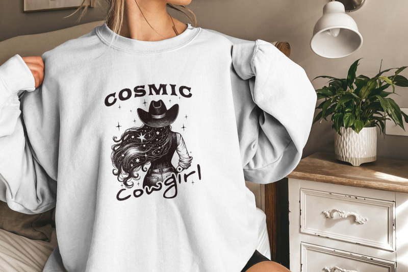 retro-cosmic-cowgirl-png-starry-night-cowgirl-western-png-vintage-b