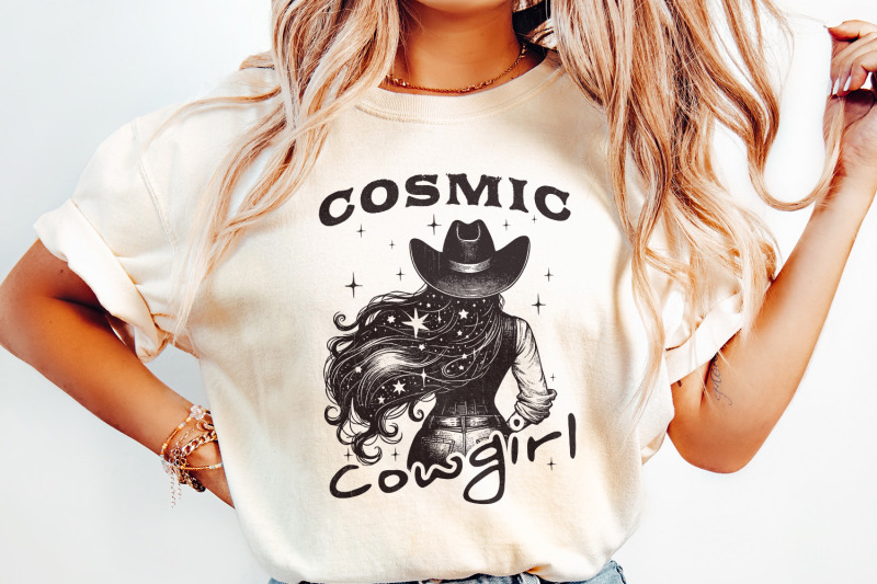 retro-cosmic-cowgirl-png-starry-night-cowgirl-western-png-vintage-b