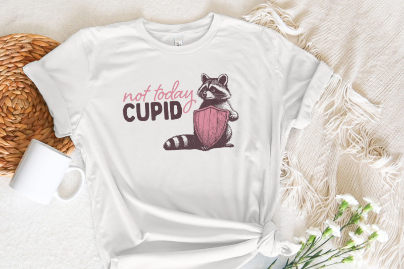 not-today-cupid-png-funny-feral-raccoon-valentines-day-png-retro-val