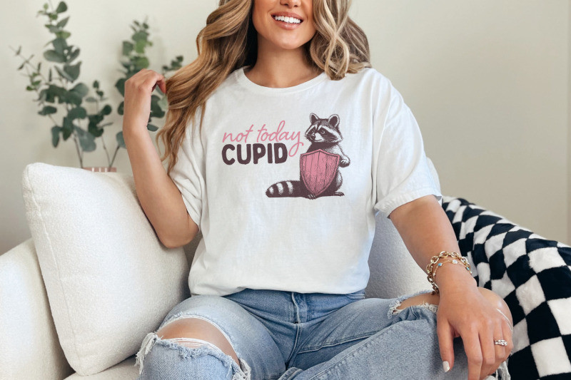 not-today-cupid-png-funny-feral-raccoon-valentines-day-png-retro-val