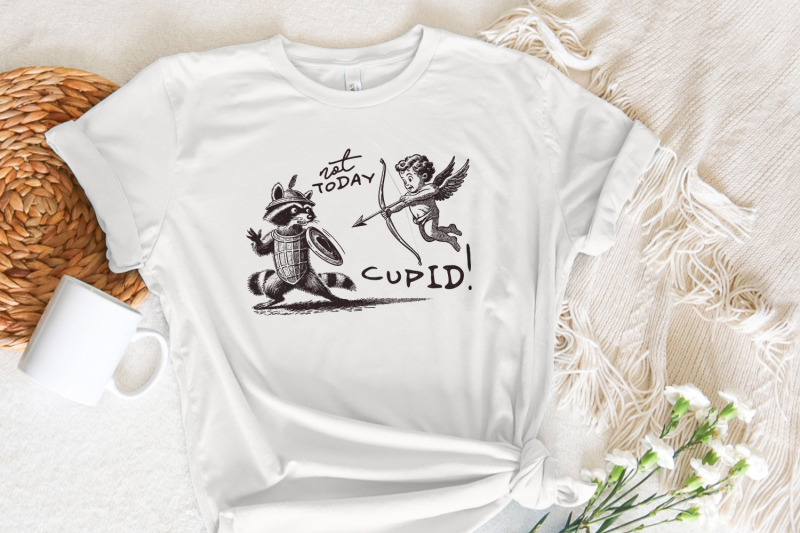 not-today-cupid-png-funny-feral-raccoon-valentines-day-png-retro-val